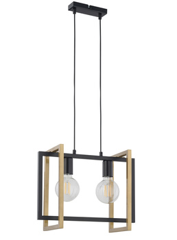 Lampa wisząca geometryczna loft czarno-złota Sigma Lighting EDEN 2 32232