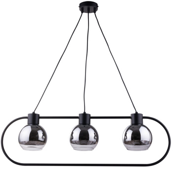 Lampa wisząca klosze srebrne czarna Sigma Lighting LINDA 3 31891