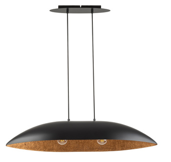 Lampa wisząca z żywicy czarno-miedziana Sigma Lighting Gondola M 40635