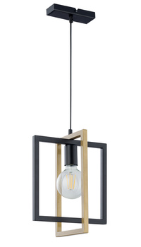 Lampa wisząca geometryczna loft czarno-złota Sigma Lighting EDEN 1 32230