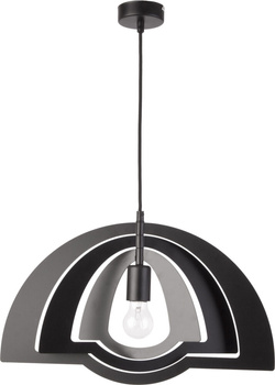 Lampa wisząca płaska metalowa czarna Sigma Lighting TRIK M SFERA 60cm 31341