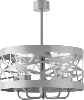 Lampa wisząca metalowa szara Sigma Lighting MODUŁ FREZ 5 31082