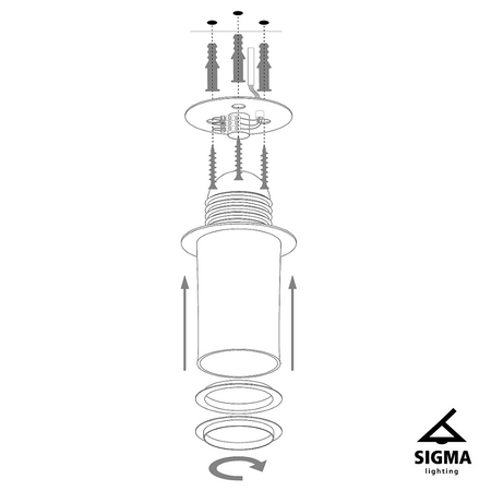 Plafon kopuła biało-złoty Sigma Lighting SFERA 90 32463