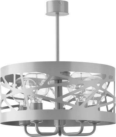 Lampa wisząca metalowa szara Sigma Lighting MODUŁ FREZ 5 31082