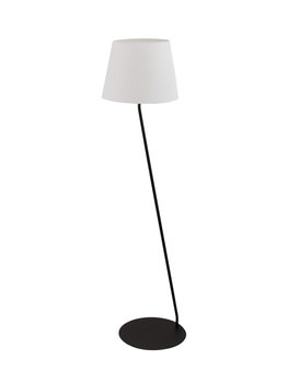 Lampa podłogowa z abażurem biało-czarna Sigma Lighting LIZBONA 50230