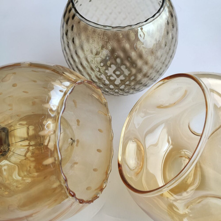 Lampa wisząca ze szklanym kloszem bursztynowa Sigma Lighting COMO B Mały 31999