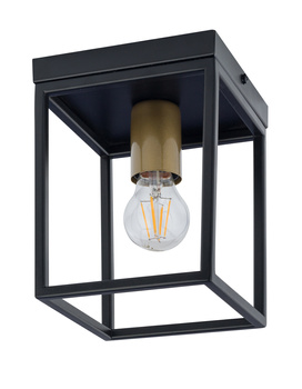 Lampa sufitowa industrialna czarno-złota Sigma Lighting VIGO 1 32223