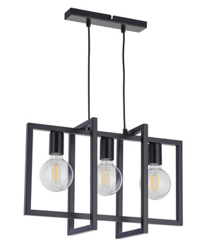 Lampa wisząca geometryczna loft czarna Sigma Lighting EDEN 3 32235