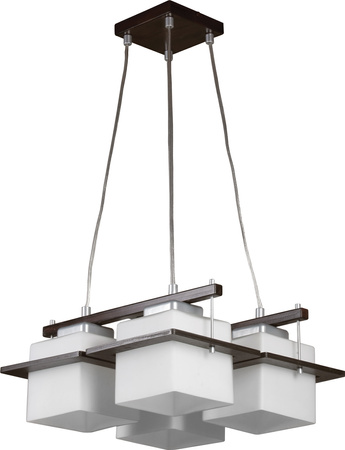 Delta lampa wisząca 4 klosze wenge/brąz 10701