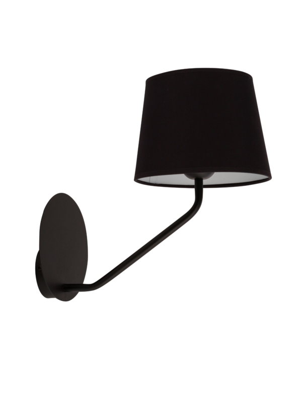 lampa ścienna kinkiet z czarnym abażurem